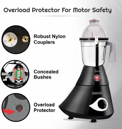 Inalsa INARA 780 Mixer Grinder (3 Jars, BLACK & GREY) Inalsa INARA 780 Mixer Grinder (3 Jars, BLACK & GREY)